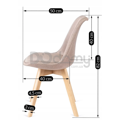 Стілець MEBEL ELITE NEVEL Бежевий, фото 4