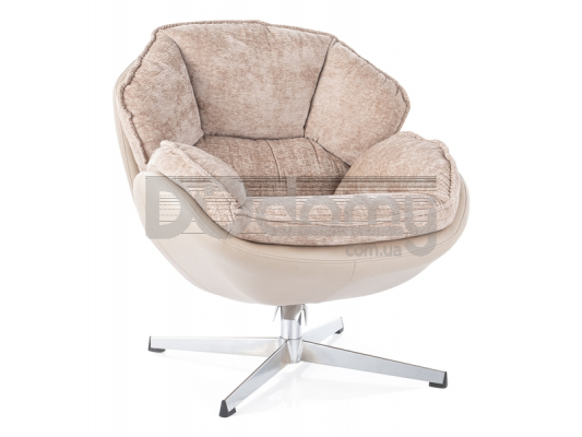 Крісло SIGNAL BETTY Рожевий RÓŻ ANTYCZNY TAP.236/ Беж Екошкіра TAP.237, фото 1