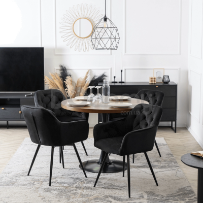 Крісло поворотне ELITE IDA Чорний, фото 2