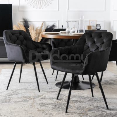 Крісло поворотне ELITE IDA Чорний, фото 1