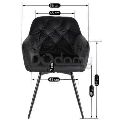 Крісло поворотне ELITE IDA Чорний, фото 5