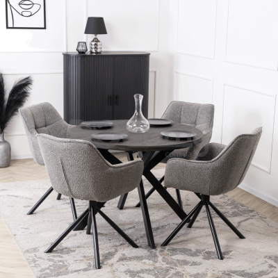 Крісло поворотне ELITE PEONY Сірий, фото 3