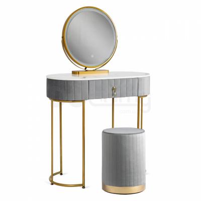 Туалетний столик ELITE ASHLEY MINI Сірий / Золотий, фото 1