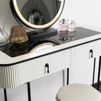 Туалетний столик ELITE EMPORIA Білий / Чорний, фото 2