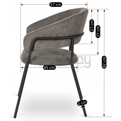 Кресло ELITE TINKA Серый, фото 3