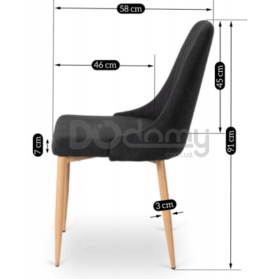 Крісло MEBEL ELITE TORINO Чорний, фото 6