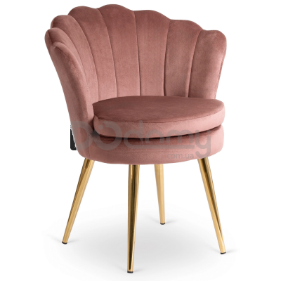 Кресло ELITE VIOLA Розовый / Золотой, фото 4