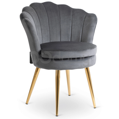 Крісло ELITE VIOLA Сірий / Золотий, фото 1