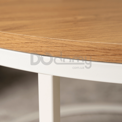 Журнальный стол MEBEL ELITE ANN MAX Дуб / Белый, фото 4