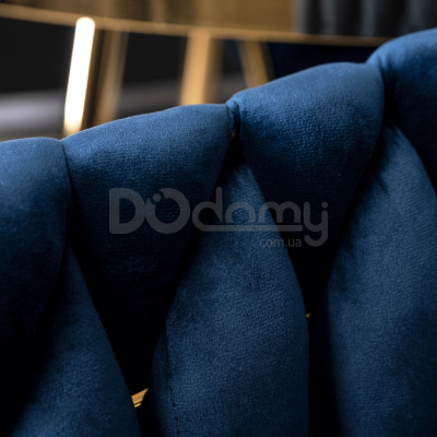 Крісло MEBEL ELITE CAPI Синій / Золотий, фото 3