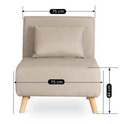 Крісло розкладне MEBEL ELITE MARRY Бежевий, фото 8