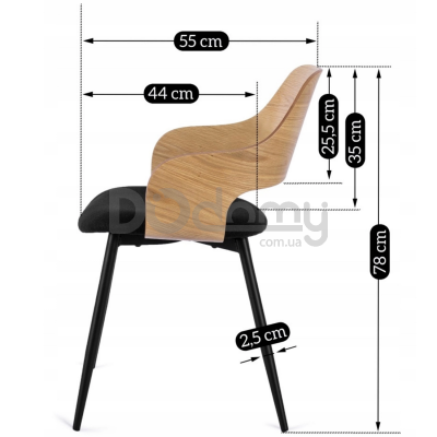 Крісло ELITE ORBI Дуб Золотий / Чорний, фото 6