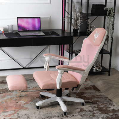 Офисное кресло MEBEL ELITE BING Розовый / Белый, фото 2