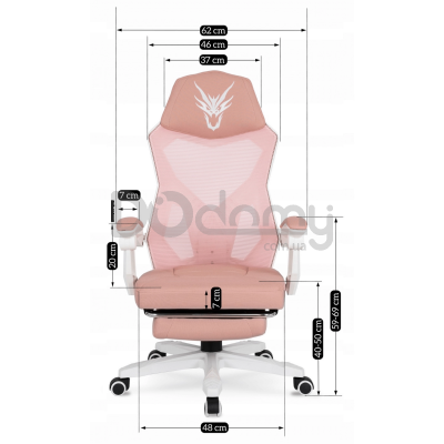 Офисное кресло MEBEL ELITE BING Розовый / Белый, фото 6