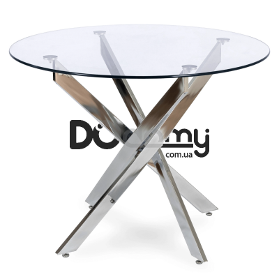 Стол стеклянный MEBEL ELITE SALLO 110 Хром, фото 4