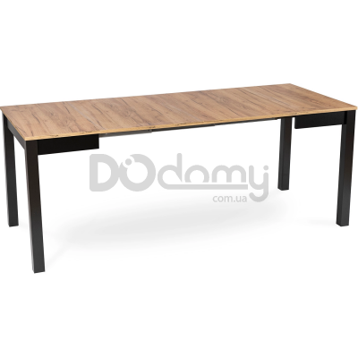 Стол раскладной MEBEL ELITE BEN 80-200 Дуб крафт / Черный, фото 3