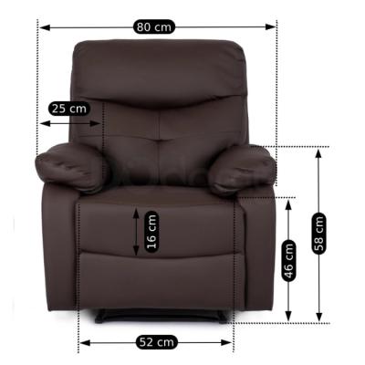 Крісло реклайнер ELITE INTER Коричневий, фото 7