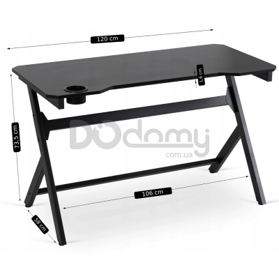 Компьютерный стол MEBEL ELITE BLECK 120 Черный, фото 4