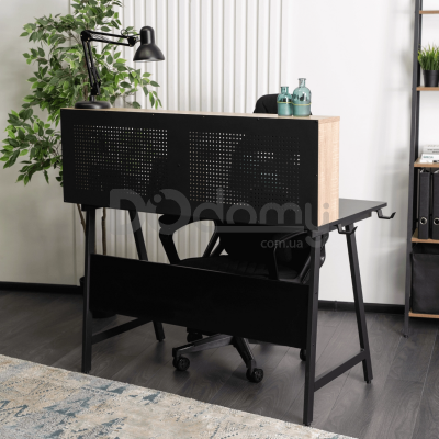 Компьютерный стол MEBEL ELITE ICE  136 Черный, фото 2