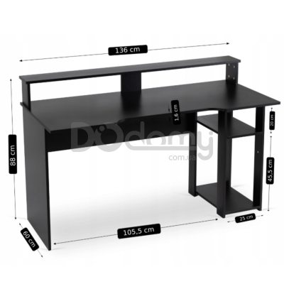 Компьютерный стол MEBEL ELITE RED 136 Черный, фото 5