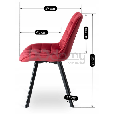 Стілець MEBEL ELITE RICK Бордо, фото 5