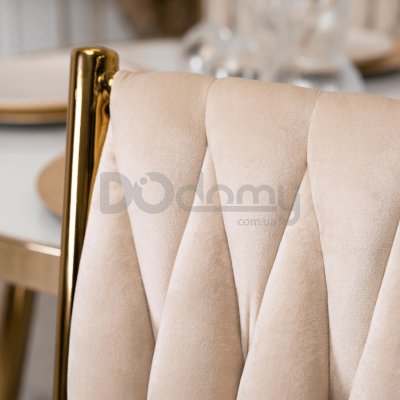 Стул MEBEL ELITE DAN Velvet Кремовый, фото 3