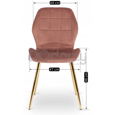 Стул MEBEL ELITE IRYS Розовый / Золотой, фото 4