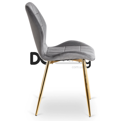 Стул MEBEL ELITE IRYS Серый/Золотой, фото 2