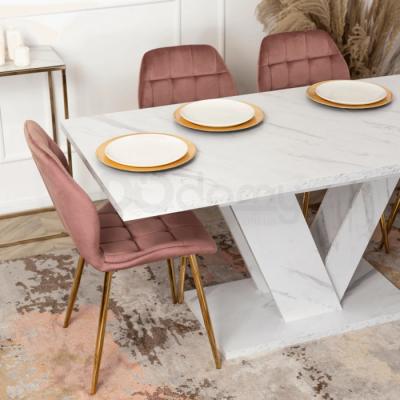 Стол CLARK ELITE 120-160 см Белый  Мрамор, фото 3