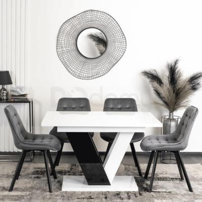 Стол CLARK  ELITE 120-160 см Белый / Черный, фото 2