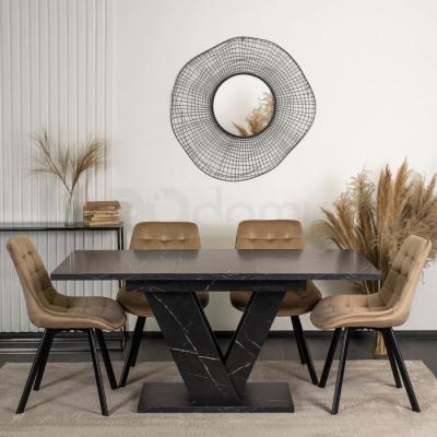 Стіл CLARK ELITE 120-160 см Чорний Мармур, фото 1