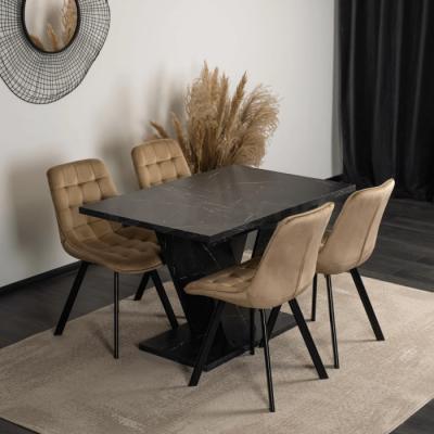 Стіл CLARK ELITE 120-160 см Чорний Мармур, фото 2