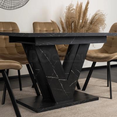 Стіл CLARK ELITE 120-160 см Чорний Мармур, фото 3