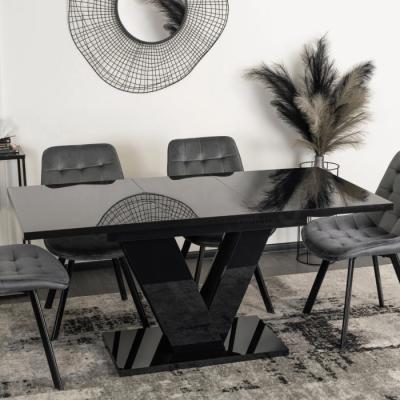 Стол CLARK ELITE 120-160 см Черный, фото 2