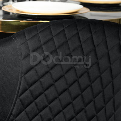 Стілець MEBEL ELITE INNES Velvet Чорний / Золотий, фото 4