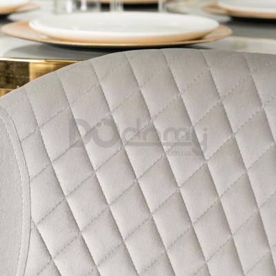 Стілець MEBEL ELITE INNES Velvet Сірий / Золотий, фото 5