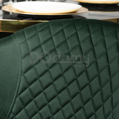 Стілець MEBEL ELITE INNES Velvet Зелений / Золотий, фото 4