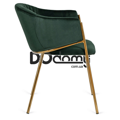 Стілець MEBEL ELITE INNES Velvet Зелений / Золотий, фото 6