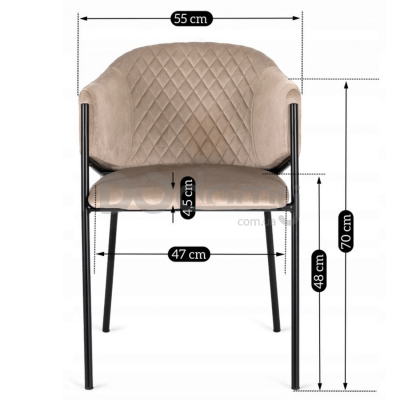 Стул MEBEL ELITE INNES 2 Бежевый, фото 6