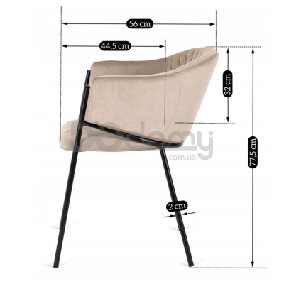 Стул MEBEL ELITE INNES 2 Бежевый, фото 7