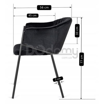 Стілець MEBEL ELITE INNES 2 Чорний, фото 6