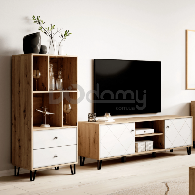 Витрина Elite BACARDI Дуб Аризан / Белый, фото 3