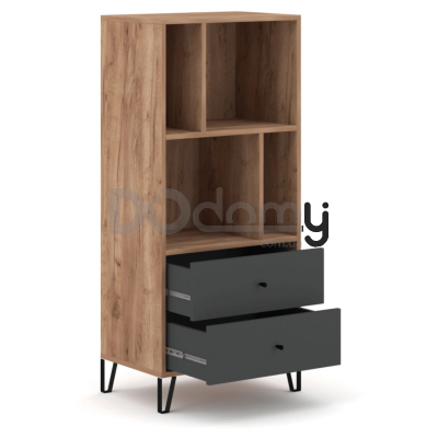 Витрина Elite BACARDI Дуб Крафт / Графит, фото 2