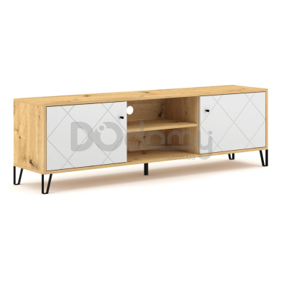 Тумба под телевизор Elite BACARDI Дуб Аризан / Белый, фото 1