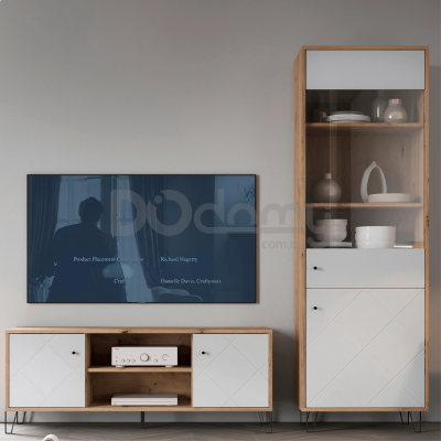 Тумба под телевизор Elite BACARDI Дуб Аризан / Белый, фото 4