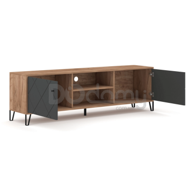 Тумба під телевізор Elite BACARDI 183 Дуб Крафт / Графіт, фото 3