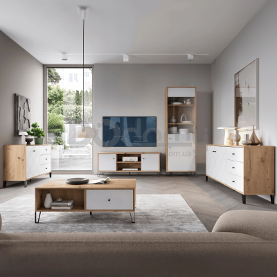 Комод Elite BACARDI 123 Дуб Аризан / Білий, фото 2