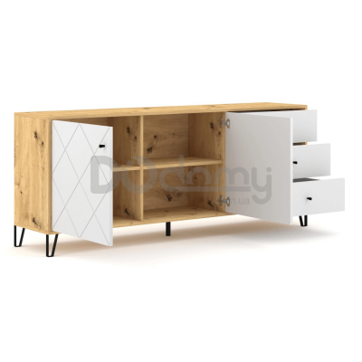 Комод Elite BACARDI 183 Дуб Аризан / Белый, фото 2