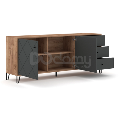 Комод Elite BACARDI 183 Дуб Крафт / Графит, фото 2