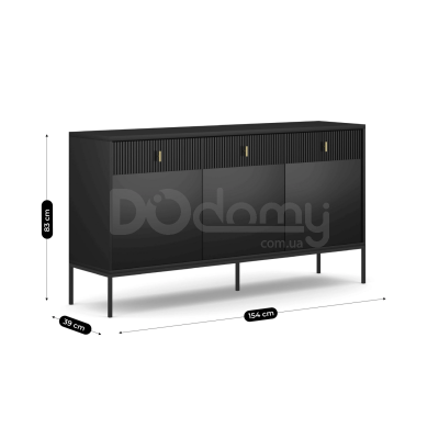 Комод Elite MARCOS 154 Чорний, фото 3